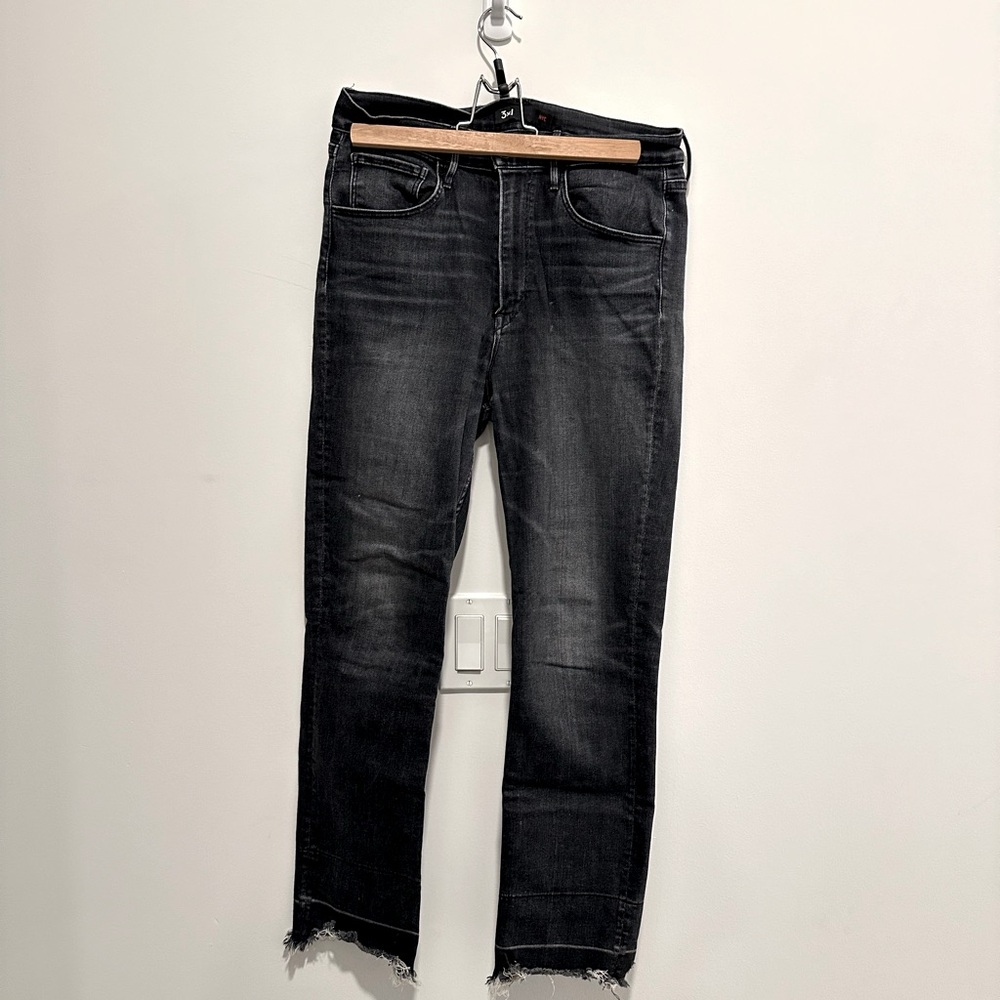 3x1 Skinny Jeans, distressed ends